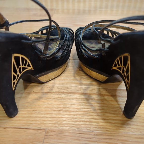 Sam Edelman Tillie Black Platform Sandals 6.5 - Picture 5 of 10